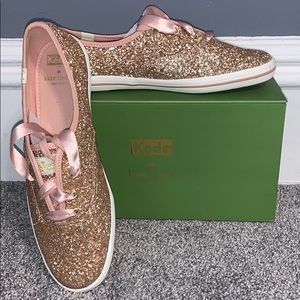 BRAND NEW Kate Spade Pink Sparkle Keds